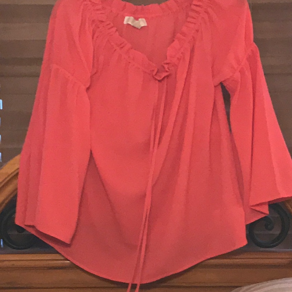 Michael Kors off shoulder bell sleeve blouse